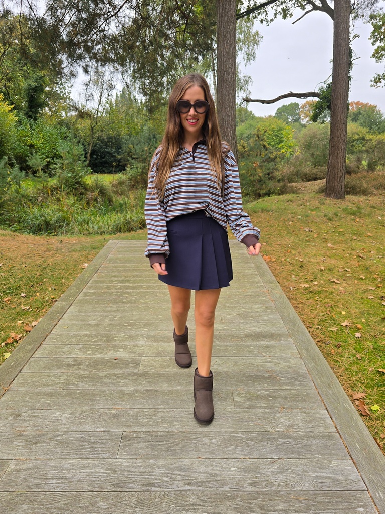 Striped Polo Brown/Blue