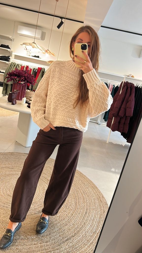 PREORDER Barrel Jeans Brown