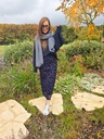 Hazel Stripes Scarf Navy/Grey