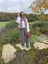 Hazel Stripes Scarf Grey/Burgundy