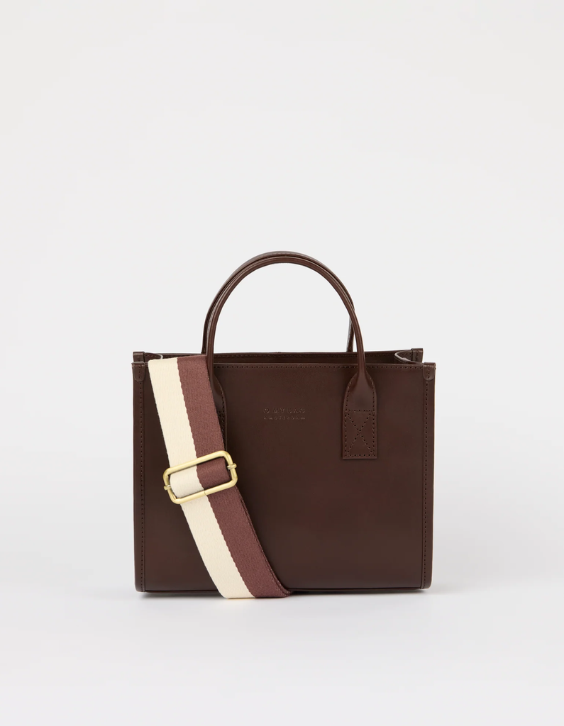 Jackie Midi Striped Strap Chocolate