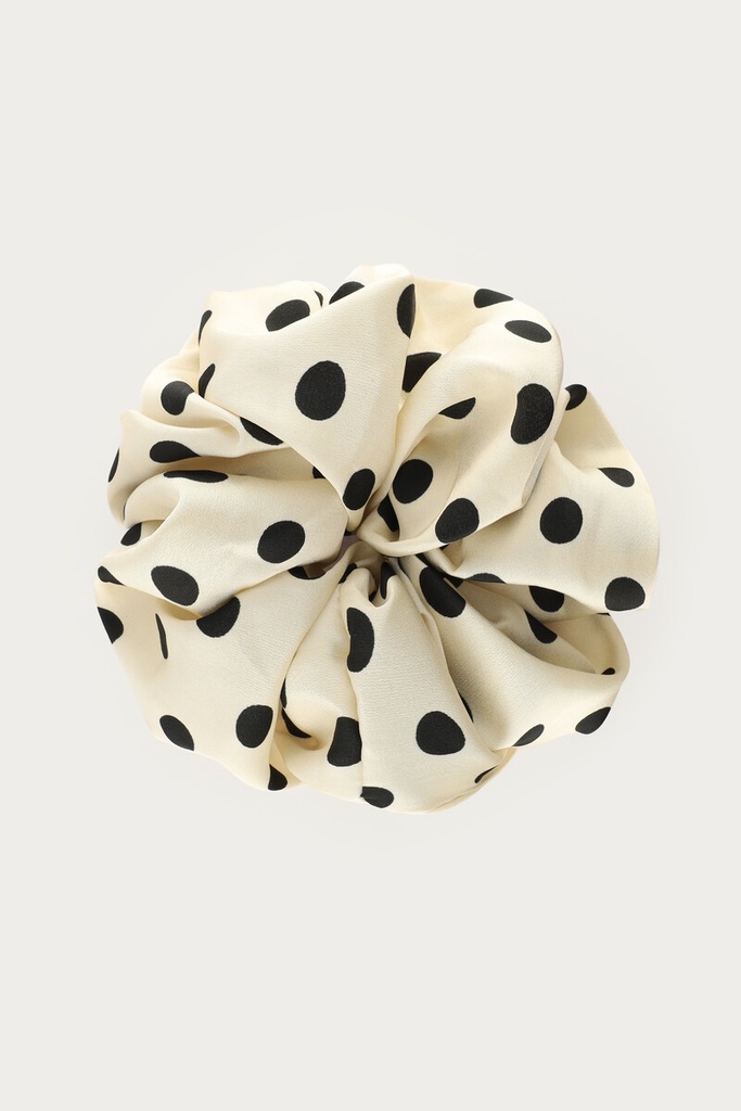 MY Scrunchie White Polka Dot