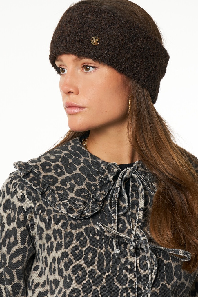 MY Gebreide Hoofdband Bruin