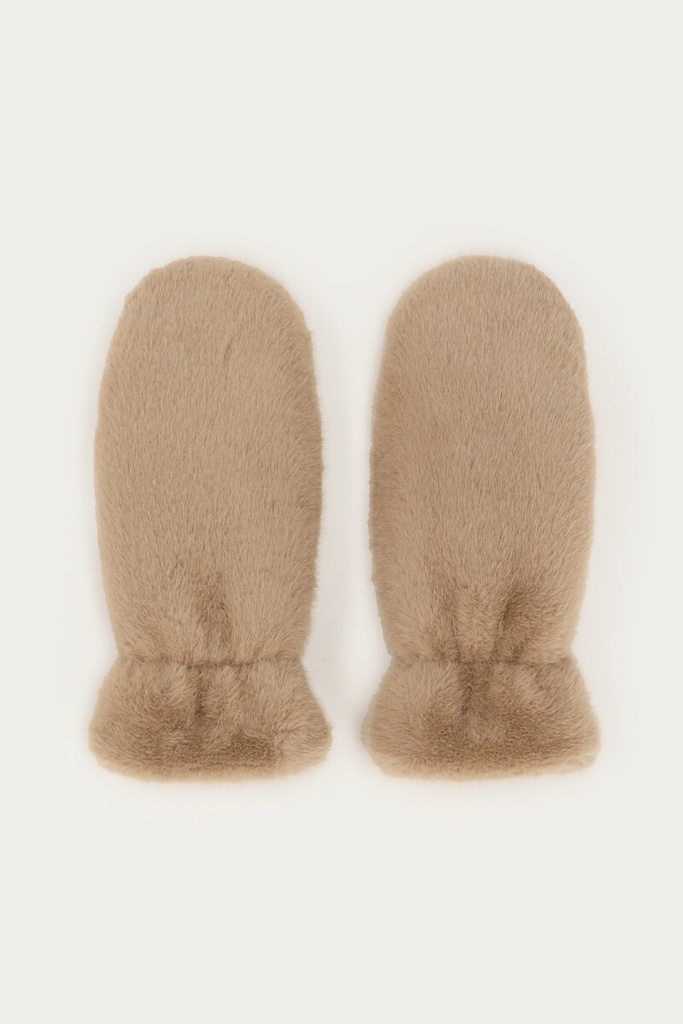 MY Gloves Faux Fur Beige