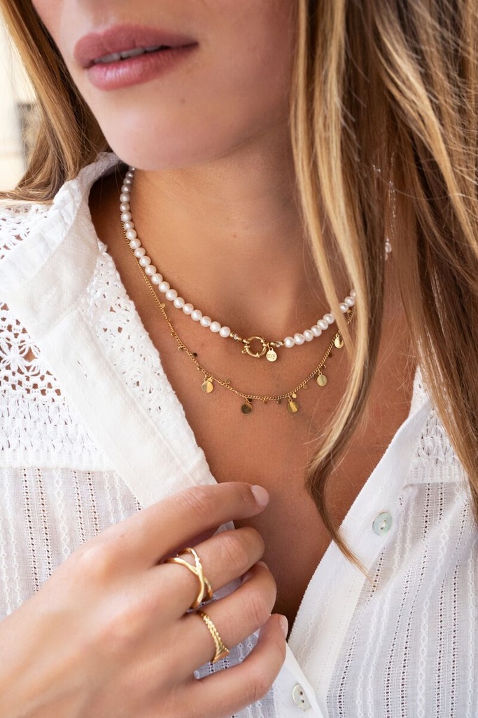 MY Ketting Slotje En Zoetwaterparels Small