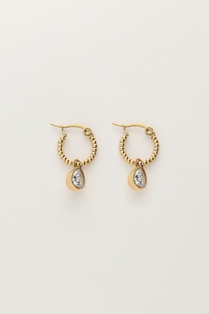 MY Oorringen Druppel Strass