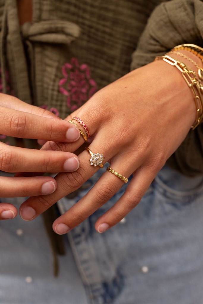 MY Vintage Ring Transparante Strass