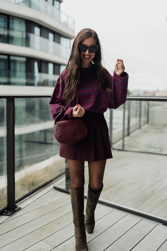 Striped Shirt Blue/Burgundy