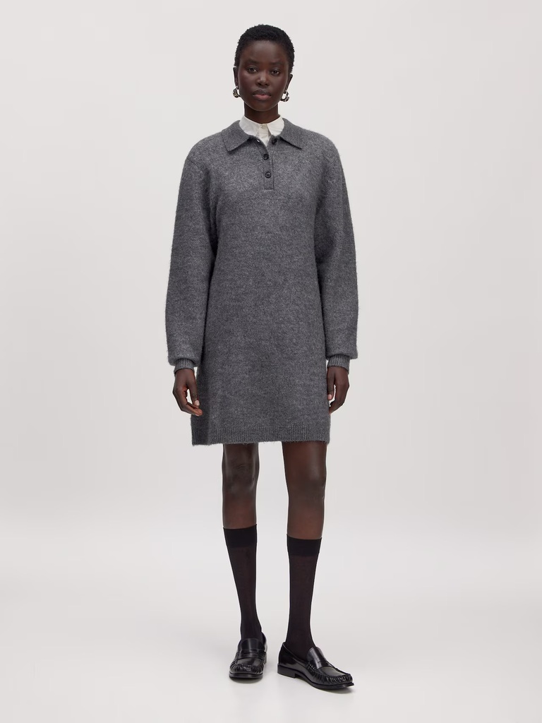Wool Knit Dress Jeni Dark Grey