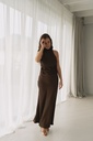 Long Satin Dress Juline Brown
