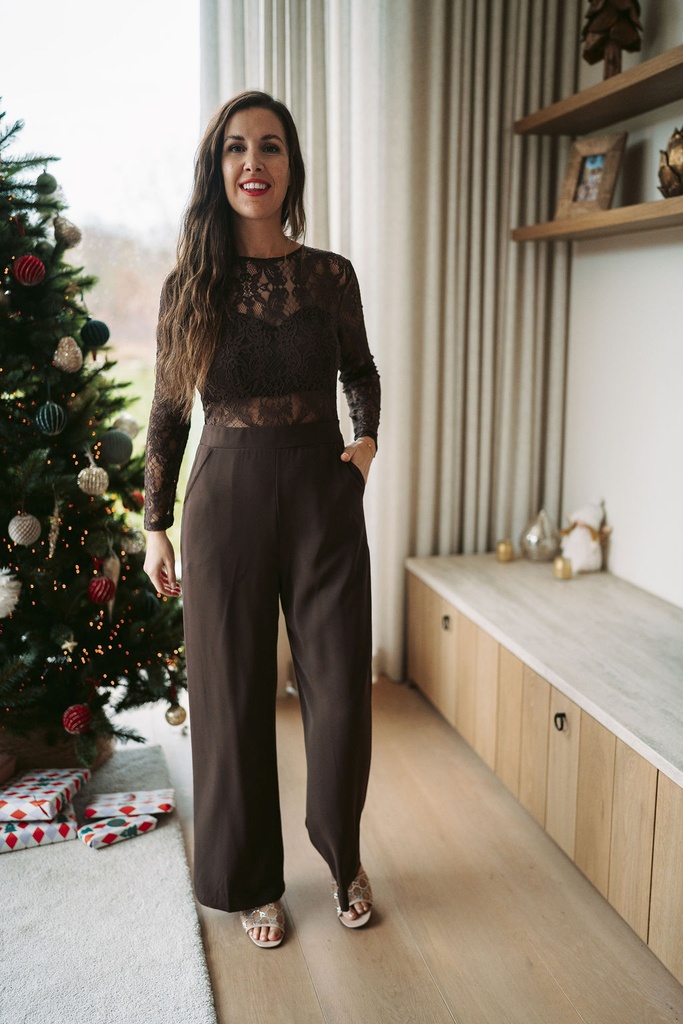 Jumpsuit Lace Brown