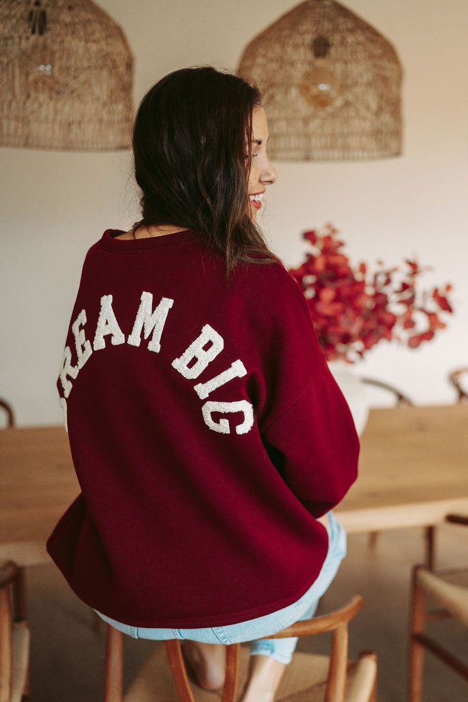Sweater Dream Big Burgundy