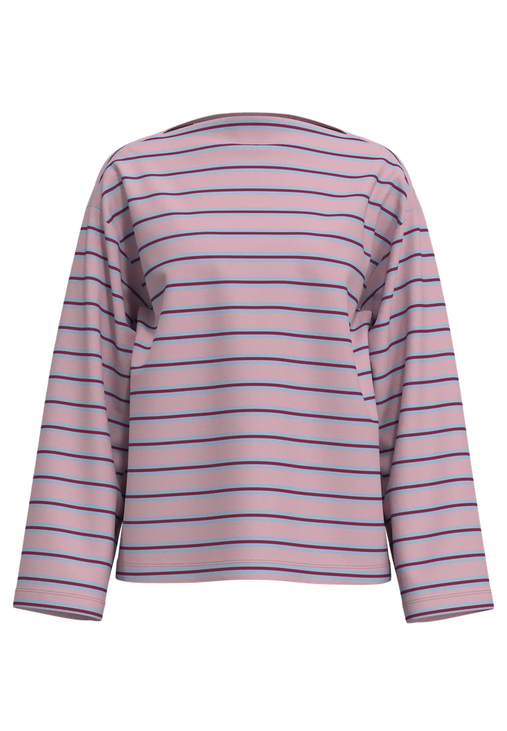 Striped Boatneck Tee Polly Fig