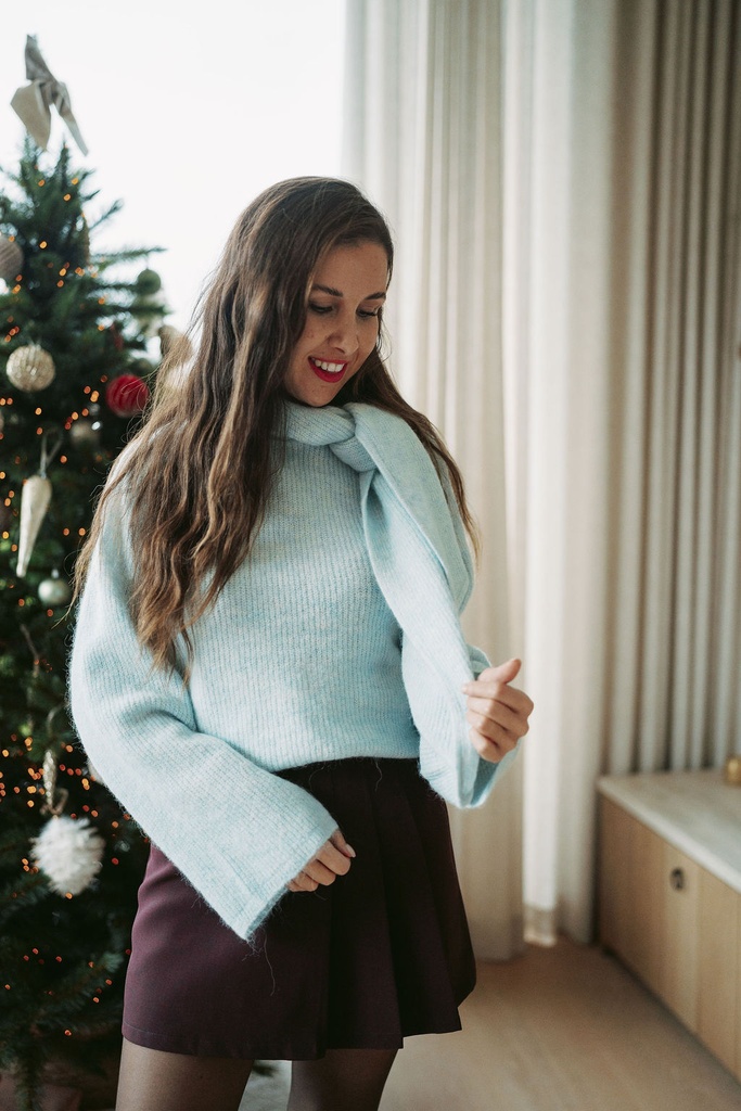 Bow Knit Lulu Blue Glow