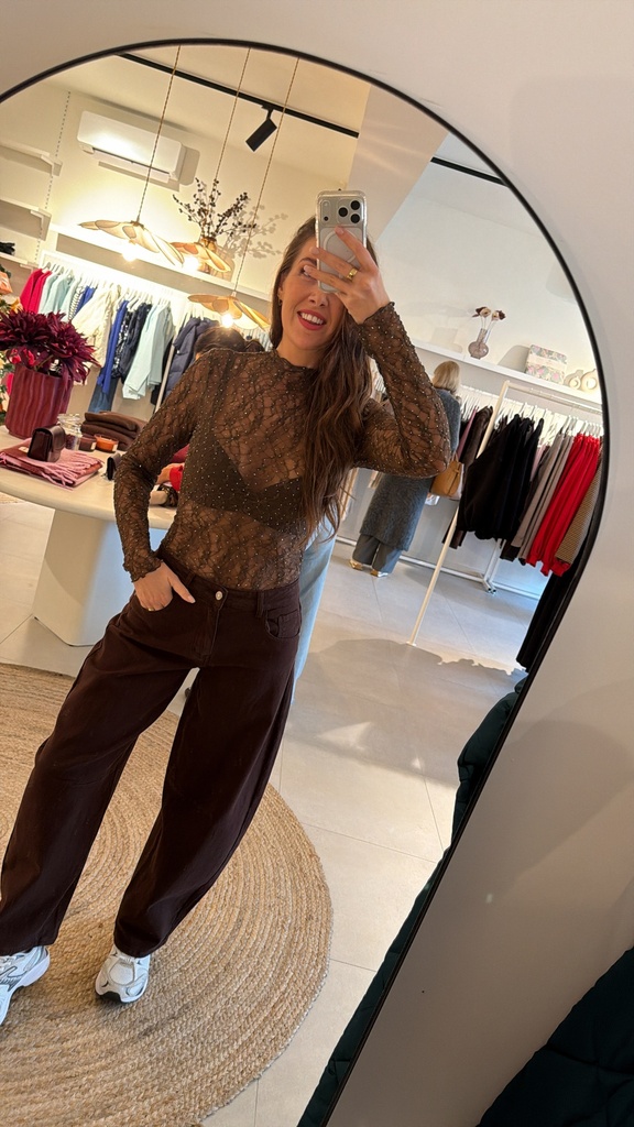 Lace Top Julia Brown