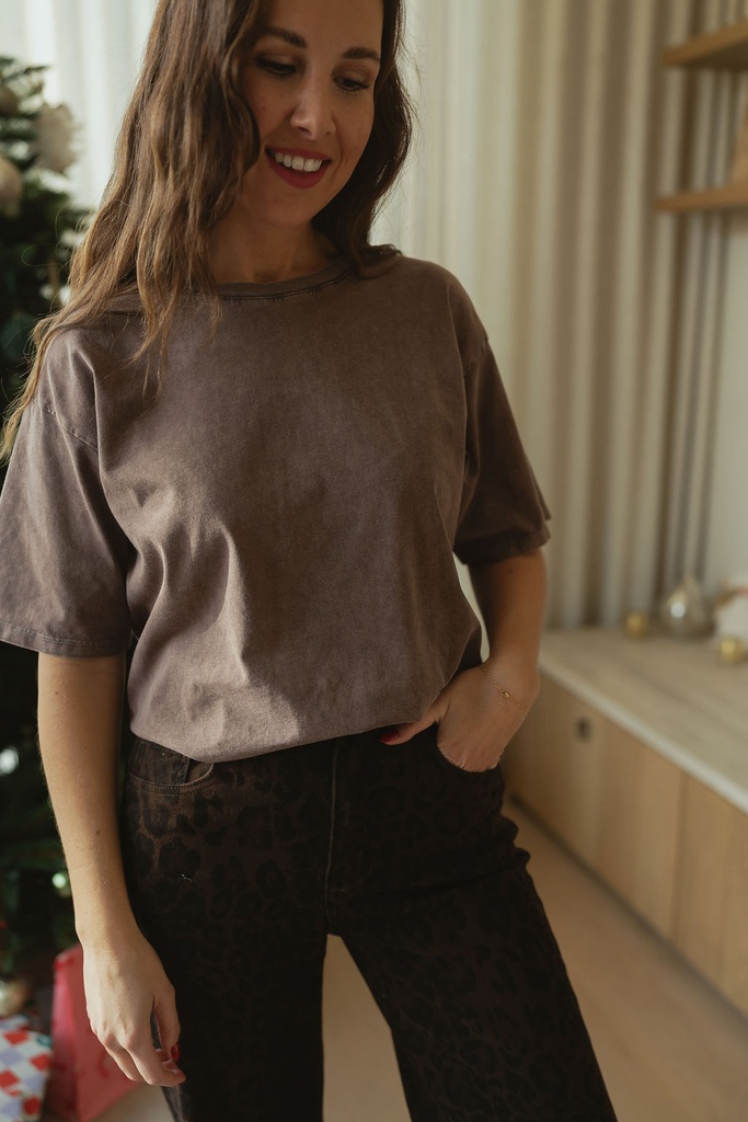 Basic Shirt Nisa Washed Brown