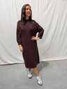 Mila Knitted Dress Aubergine