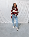 Striped Knit Lena Bordeaux/Beige