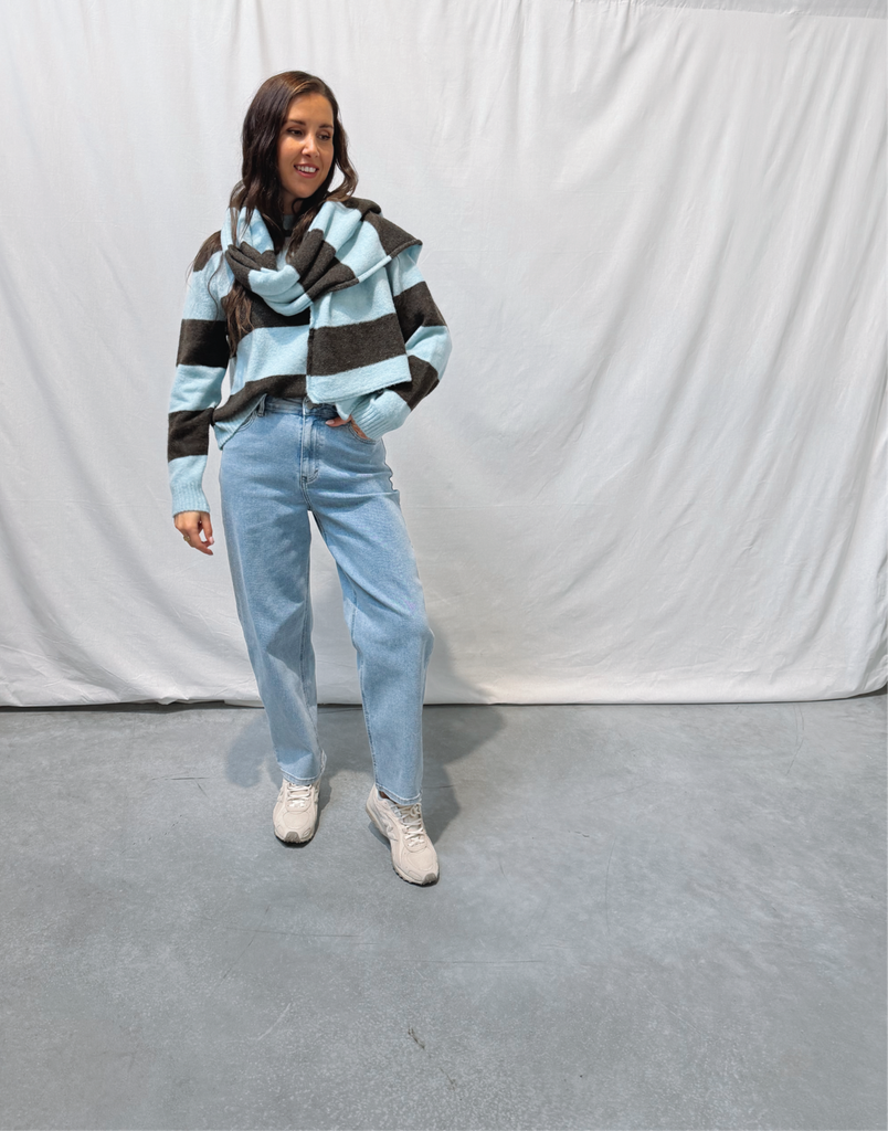 Striped Knit Lena Blue/brown