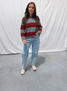 Striped Knit Lena Grey/Bordeaux