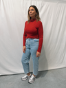 Lou High Neck Top Indian Red