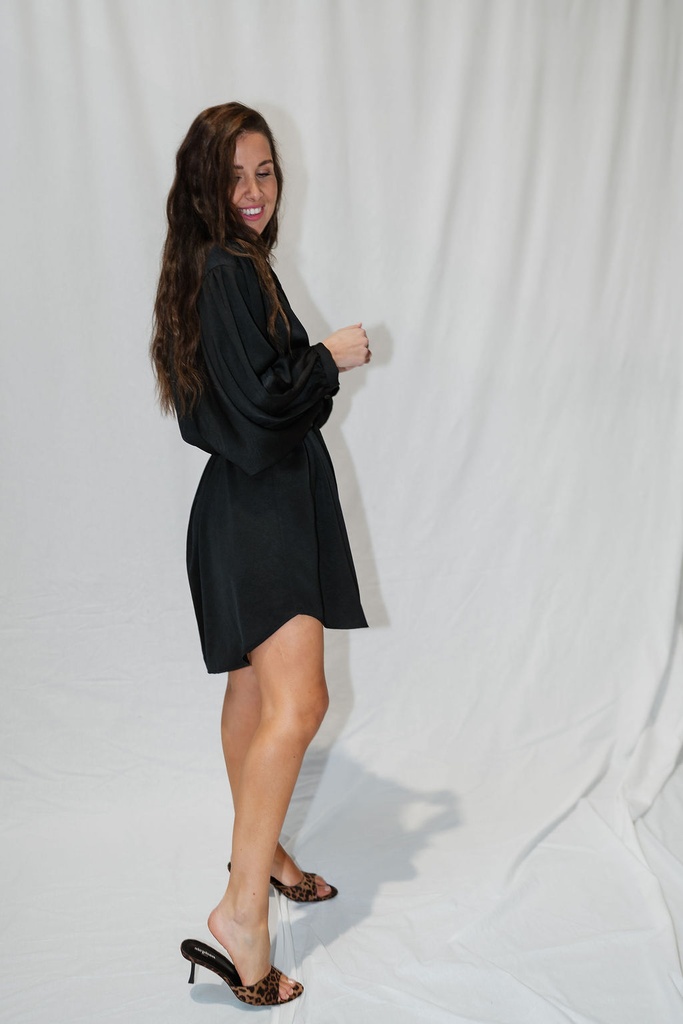 Short Shirt Dress Lima Black