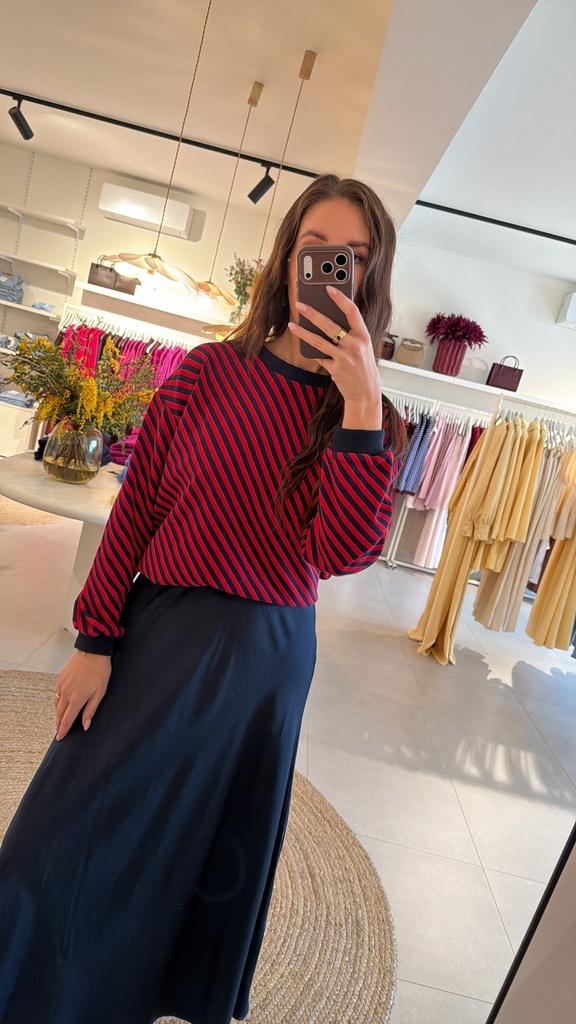 Striped LS Shirt Red/Navy