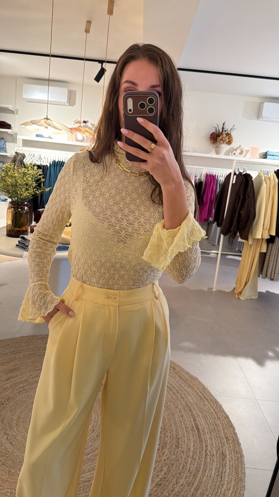 Lace Top Pastel Yellow