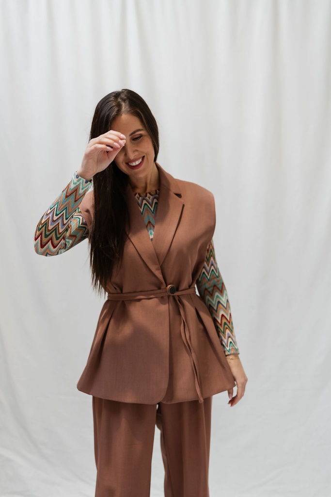 Vest Button Strap Mocha