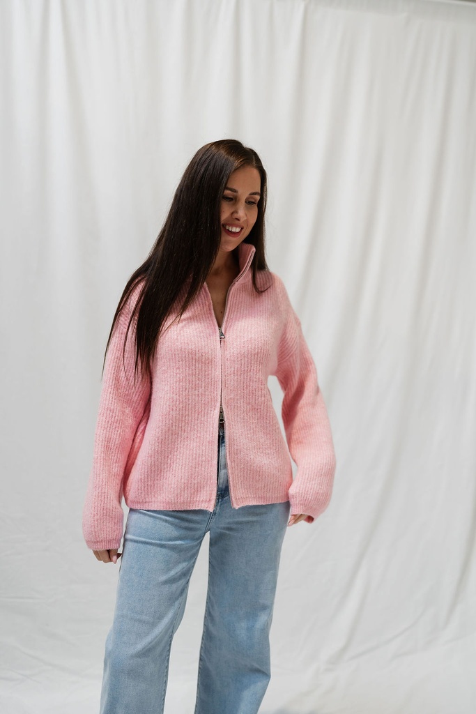 Knit Cardigan Pink