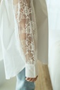 Oversized Blouse Lace White