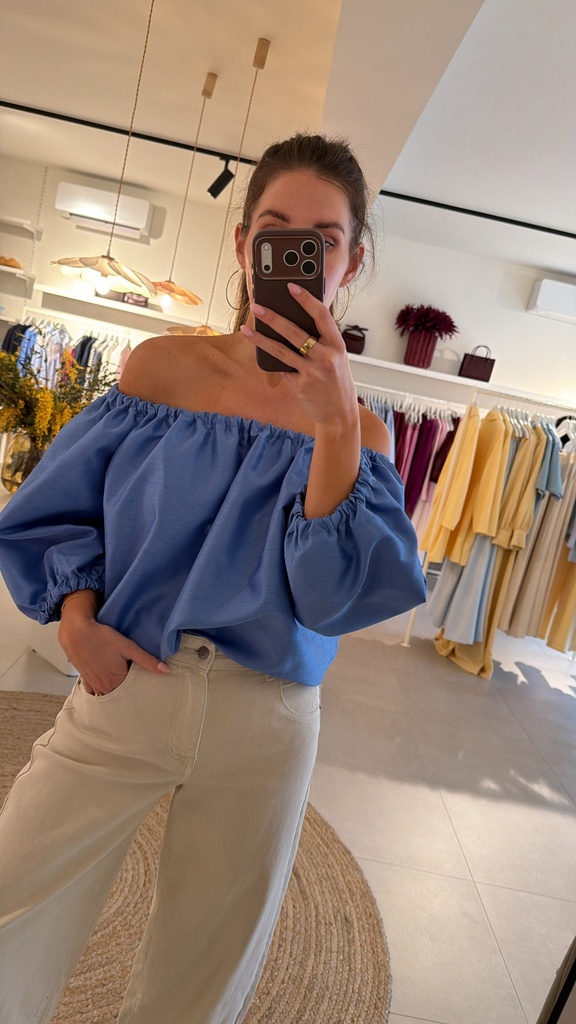 Off Shoulder Top Chloé‚ Lightblue