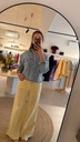 Extra Wide Leg Jeans Pastel Yellow