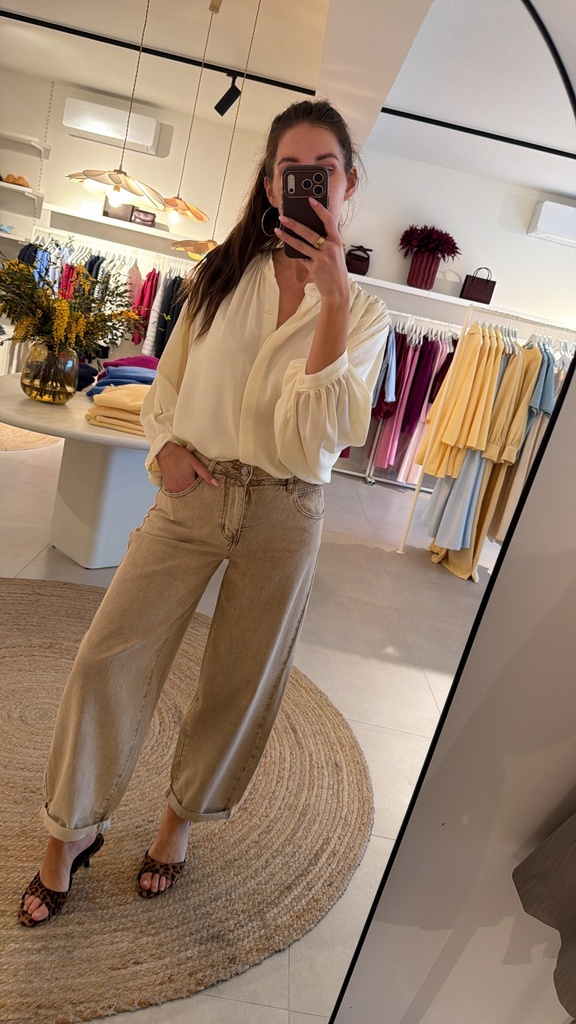 Barrel Jeans Washed camel