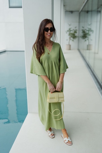 Nina Tetra Dress Olive
