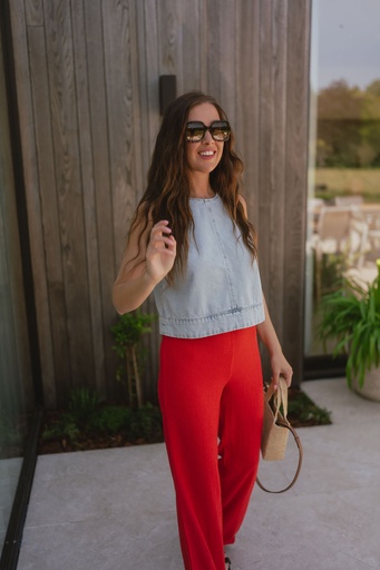 Trouser Isobel High Risk Red