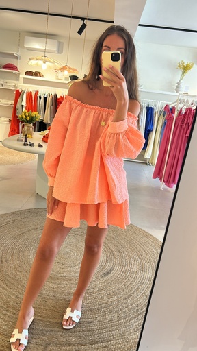 SC Off Shoulder Blouse Emma Peach