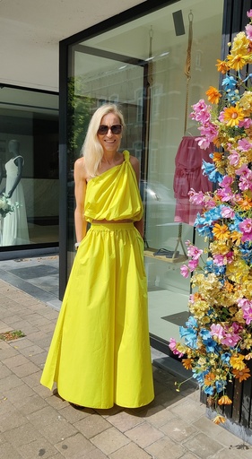 One Shoulder Top Celine GialloGreen