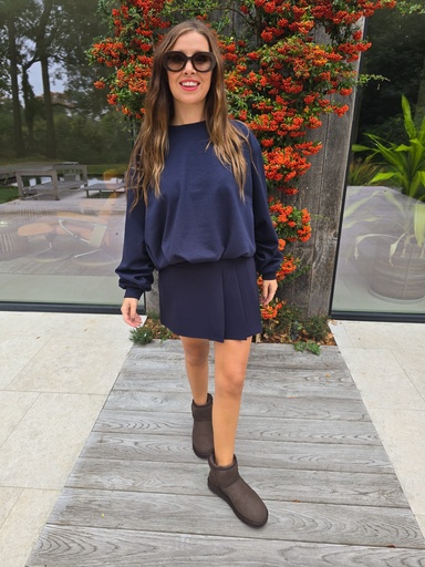 Cropped Sweater Balloon Navy