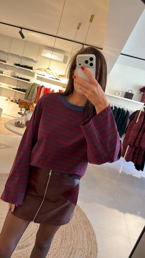 Striped Shirt Blue/Burgundy
