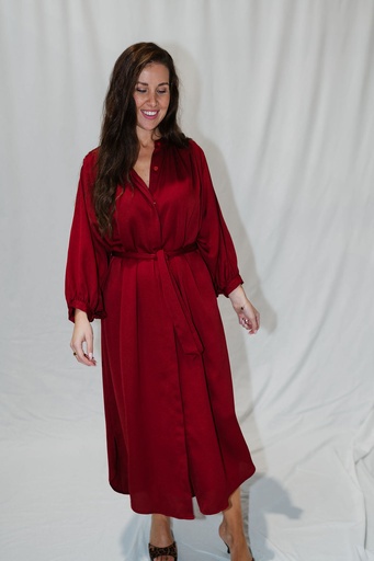 Long Shirt Dress Lima Burgundy