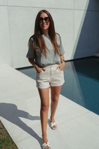 Denim Short Beige