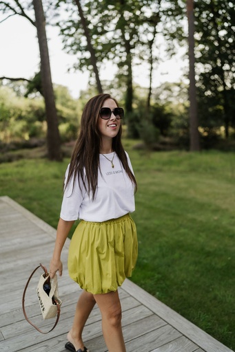 Lisa Mini Balloon Skirt Ochre Gold