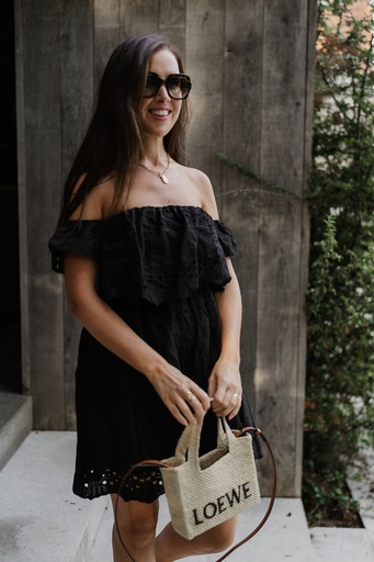 Fran Dress Broderie Black