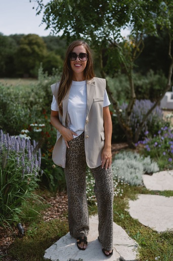 Wide leg jeans Leopard